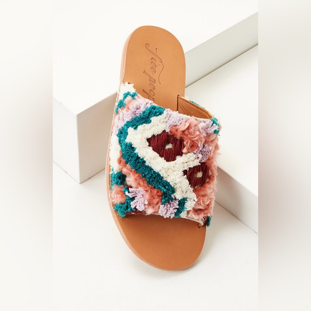 Free People Yuma woven mule Textured Slide Sandals size 38 - Picture 2 of 11